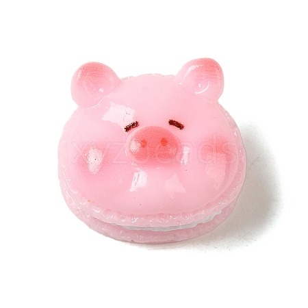 Cute Pig Theme Resin Imitation Food Decoden Cabochons RESI-U0003-02E-1