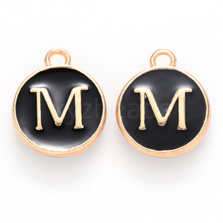 Golden Plated Alloy Charms LS-X-ENAM-S118-02M-1