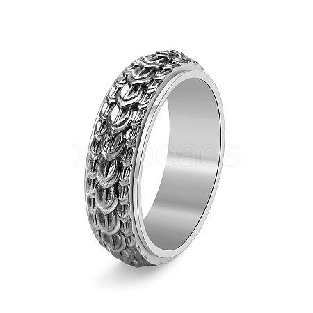 Rotatable Titanium Steel Finger Ring PW-WG50513-03-1