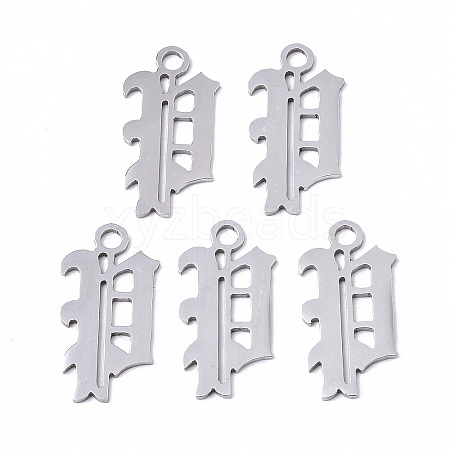 Tarnish Resistant 201 Stainless Steel Pendants STAS-N091-40P-1