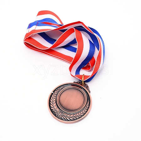 Sports Medal Zinc Alloy Pendant Cabochon Settings PALLOY-WH0071-13R-1