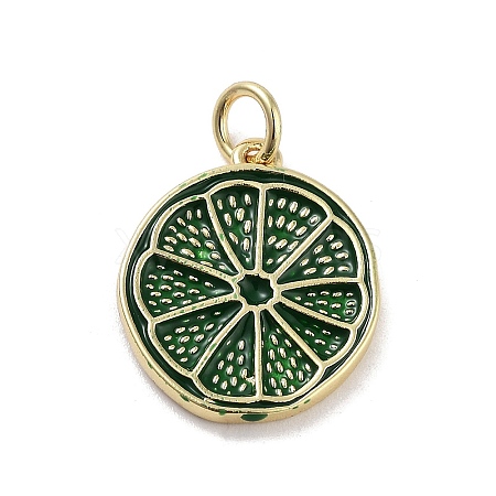 Rack Plating Brass Enamel Pendants KK-M293-39G-05-1