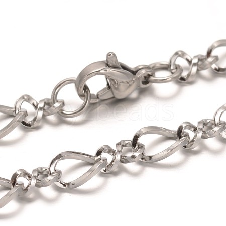 Tarnish Resistant 304 Stainless Steel Figaro Chain Bracelets BJEW-L531-06P-1