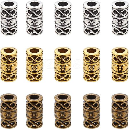 Tibetan Style Alloy Beads TIBEB-FH0001-15-RS-1