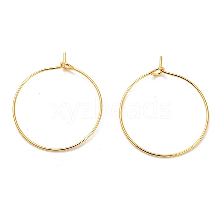 Brass Hoop Earrings Findings IFIN-R211-01G-1