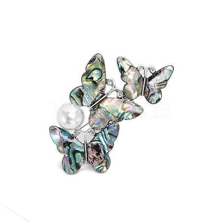 Butterfly Retro Creative Abalone Shell Brooch PW-WGDD044-01-1