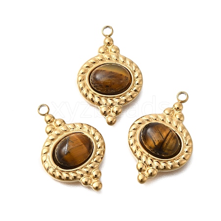 Natural Tiger Eye Pendants STAS-C111-56G-1