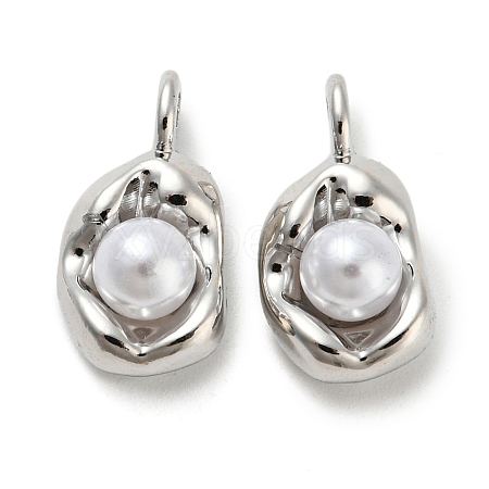 Alloy with ABS Plastic Imitation Pearl Pendants FIND-G061-05P-1