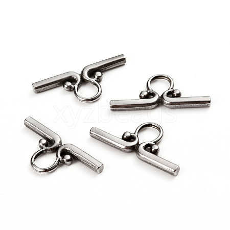 Tarnish Resistant 304 Stainless Steel Toggle Clasps Parts STAS-D142-03B-P-1