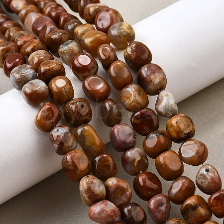 Natural Petrified Wood Beads Strands G-L621-C11-02-1