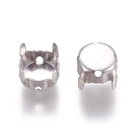 Non-Tarnish 316 Surgical Stainless Steel Sew on Prong Settings STAS-E470-01A-P-1