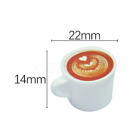 Resin Miniature Coffee Cup Ornaments LS-PW-WG14105-04-1