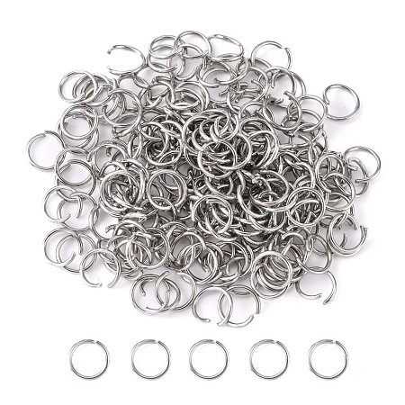 Tarnish Resistant 304 Stainless Steel Jump Rings X-STAS-R049-6x0.7mm-1