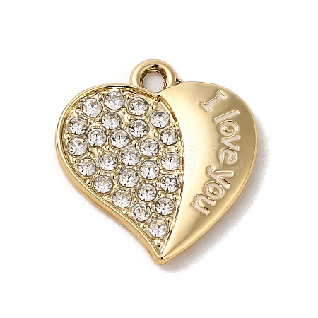 Alloy Rhinestone Pendants PALLOY-P303-04G-01-1