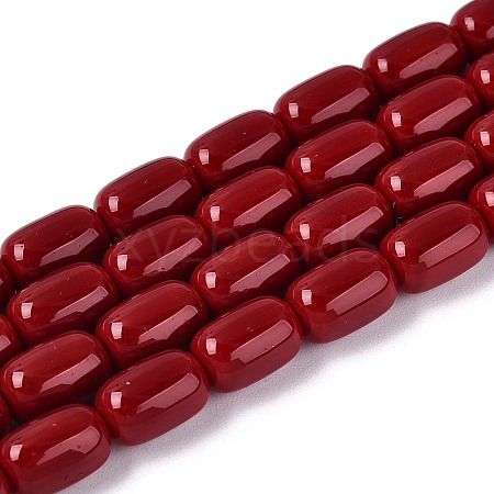Opaque Glass Beads Strands GLAA-T028-14P-A03-1