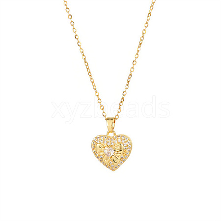 Brass Pave Crystal Rhinestone Pendant Necklaces for Wowen GP4865-5-1