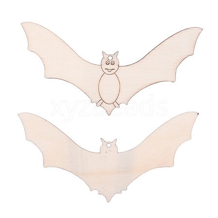 Bat Shape Halloween Blank Wooden Cutouts Ornaments WOOD-L010-05-1