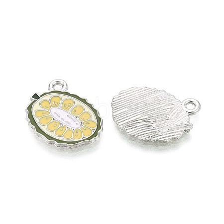 Fruit Alloy Enamel Charms PALLOY-S058-01P-11-1