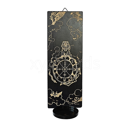 Witchcraft Theme Wall Wooden Candle Mounted Holder PW-WGA318B-03-1