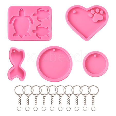 DIY Keychain Silicone Molds Kits DIY-TA0008-64-1