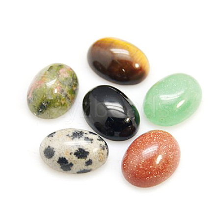 Gemstone Cabochons X-G-H1596-8x6x3mm-M-1