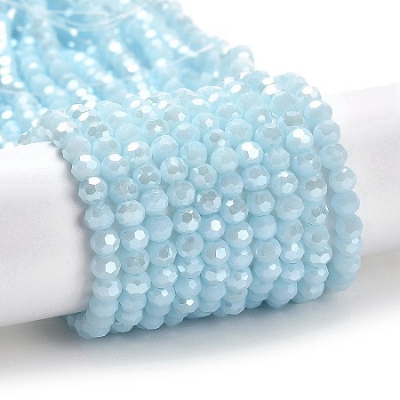 Electroplate Opaque Glass Beads Strands EGLA-A035-P4mm-A10-1