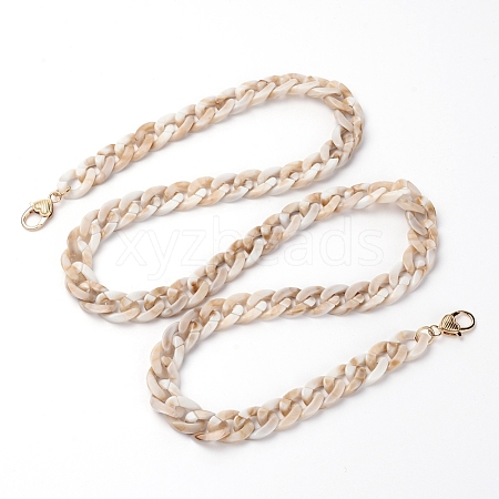 Acrylic Curb Chain Bag Strap FIND-WH0069-78A-1