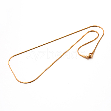 PVD Vacuum Plating 304 Stainless Steel Snake Chain Necklaces LS-STAS-M174-019G-1