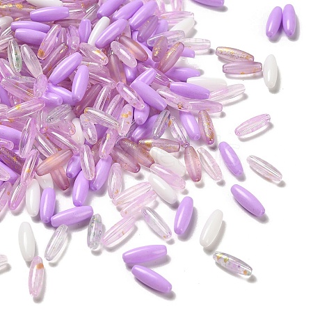 Painted Glass Beads GLAA-C037-01F-1