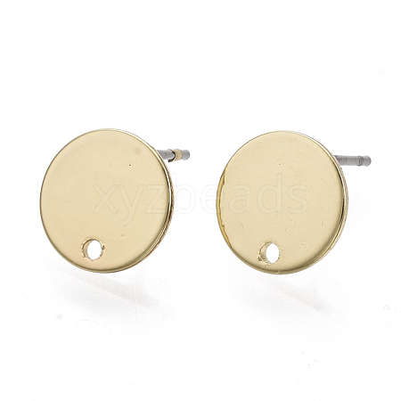 Smooth Surface Iron Stud Earring Findings IFIN-N005-16-1