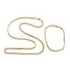 Ion Plating(IP) 304 Stainless Steel Wheat Chain Bracelets & Necklaces Jewelry Sets SJEW-B019-04A-G-1