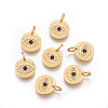 Brass Micro Pave Cubic Zirconia Charms KK-O118-16MG-2