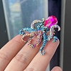 Octopus Alloy Rhinestone Brooches PW-WG2CCB5-01-3