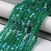 Transparent Glass Beads Strands X1-EGLA-A034-T4mm-MB18-2