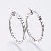 304 Stainless Steel Hoop Earrings X-EJEW-F105-08P-1