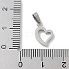 Ion Plating(IP) 304 Stainless Steel Micro Pave Cubic Zirconia Pendants STAS-Z107-04P-04-3