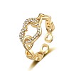 Brass Open Cuff Rings for Women PW-WGD97F4-02-1