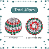 40Pcs Resin Rhinestone Round Beads RESI-SC0003-54-2