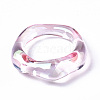 Transparent Resin Finger Rings X-RJEW-T013-001-E03-4