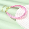 Polyester Metallic Braided Multi-strand Cord Bracelet for Bracelet Making BJEW-H642-02G-13-2