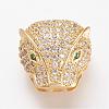 Brass Micro Pave Cubic Zirconia Beads ZIRC-S053-YS043-2-2