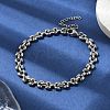 304 Stainless Steel X Link Chains Bracelets for Men & Women BJEW-D042-33P-3