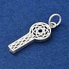 925 Sterling Silver Hollow Key Pendants STER-G045-19S-2