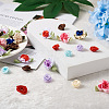  Jewelry 10 Style Polyester Imitation Flower Ornamenrt Accessories DIY-PJ0001-33-6