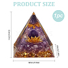 Orgonite Pyramid Resin Energy Generators DJEW-WH0015-38A-2