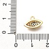 Brass Micro Pave Cubic Zirconia Charms KK-G519-09G-01-3