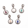 304 Stainless Steel Crystal Rhinestone European Dangle Charms STAS-F278-07P-1