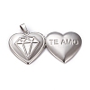 Tarnish Resistant 304 Stainless Steel Locket Pendants STAS-K197-05P-4