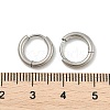 Tarnish Resistant 202 Stainless Steel Huggie Hoop Earrings EJEW-F111A-13mm-P-4