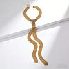 Alloy Full Crystal Rhinestone Mesh Tassel Y Necklaces for Women WG87624-01-2